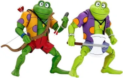 Produktbild von NECA Teenage Mutant Ninja Turtles Actionfiguren Doppelpack Genghis & Rasputin Frog 18 cm NECA54173