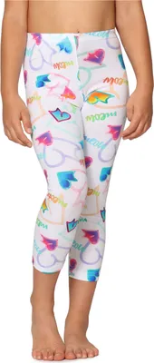 Produktbild von Merry Style Mädchen 3/4 Leggings MS10-405(Weiß/Herzen/Meow,110)