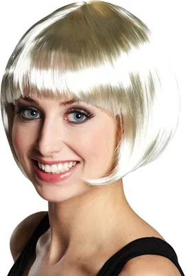 Produktbild von Damen Perücke Trixy blond Bob Kurzhaar Karneval Kostüm Zubehör