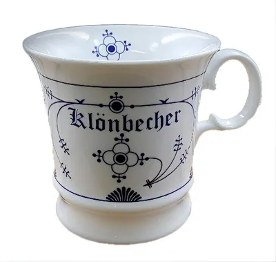 Produktbild von Schöner Klönbecher Indisch Blau Kaffeepott Teetasse Tasse Becher