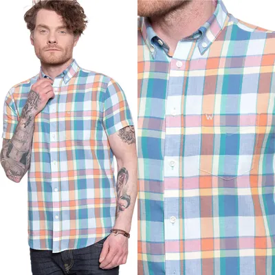 Immagine prodotto di Wrangler SS 1 Dot Button Down Tangerine W5J2ORXUJ 112130174