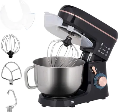 Obrázek produktu pro Stojanový mixér, 6 rychlostí, 5,5l nerezová mísa, černá