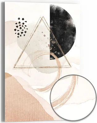 Produktbild von DEQORI Hybrid Leinwand Bild 60x90 cm 'Abstrakte Harmonie' Wandbild Glas flach modern