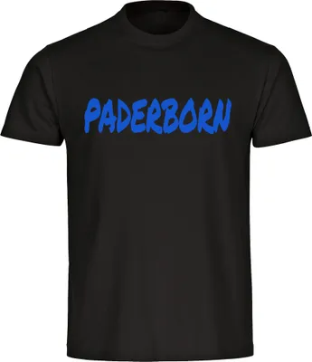Produktbild von multifanshop Herren T-Shirt - Paderborn - Textmarker, schwarz, Größe 4XL