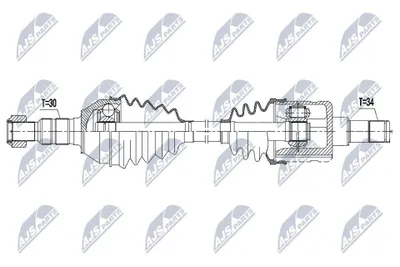 Produktbild von NTY NPW-PL-109 Antriebswelle Hinten Links für OPEL INSIGNIA Caravan INSIGNIA INSIGNIA Stufenheck