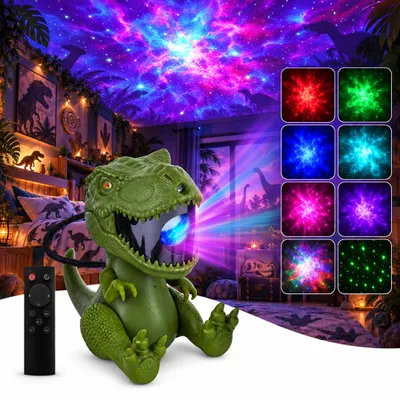 Produktbild von Dinosaurier Spielzeug Sternenhimmel Projektor, Dino Galaxy Lampe Nordlicht Zimmer Deko, Nachtlicht Kinder Weihnachten Geschenk Led Sternenprojektor