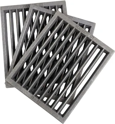 Immagine prodotto di Griglia per stufa Griglia in ghisa Griglia quadrata per camino Griglia per cenere Griglia per stufa rettangolare : 18x22