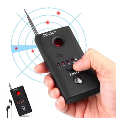 Zdjęcie produktu dla Detektor kamer i mikrofonów, iUni 308+, częstotliwości 1 MHz-6,5 GHz