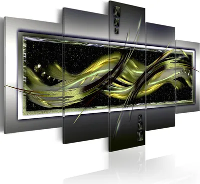 Produktbild von Modernes Wandbild a-A-0034-b-p (150x75) - 5 Teilig Bilder Fotografie auf Vlies Leinwand Foto Bild Dekoration Wand Bilder Kunstdruck Abstrakt