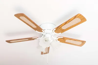 Immagine prodotto di Ventilatore da soffitto Kisa Deluxe Bianco 105 cm pale Rovere / Noce con luce