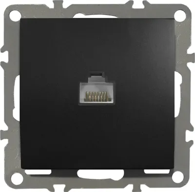 Produktbild von RJ45 Computer-Steckdose QUADRA schwarz