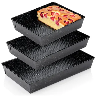 Image de Vilde | Moules à pâtisserie 3 pcs - 3 tailles - Acier au carbone - Revêtement antiadhésif