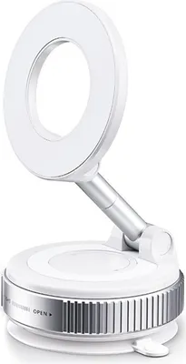 Produktbild von Vakuum magnetischer Auto -Telefonhalter 360 ° Verstellbare faltbare Halterung für Windschutzscheiben -Fitnessstudio Weiß