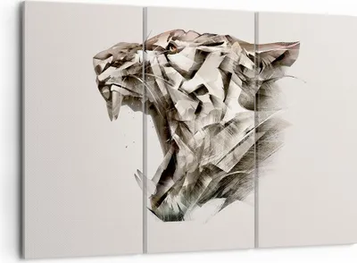 Produktbild von Bild auf Leinwand - Leinwandbild - tiger tier - 105x70cm - Wand Bild - Wanddeko - Wandbilder - Leinwanddruck - Bilder - Kunstdruck - Wanddekoration - Leinwand bilder - Wandkunst - CE105x70-4113