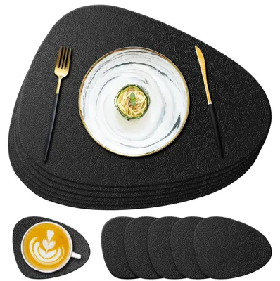 12er-Set Silikon-Tischsets, hitzebeständig, rutschfest, abwaschbar