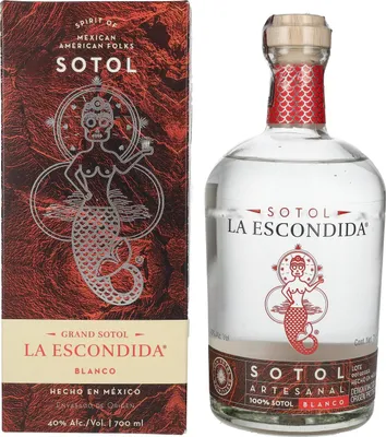 Produktbild von La Escondida Sotol Artesanal Blanco 40% Vol. 0,7l in Geschenkbox