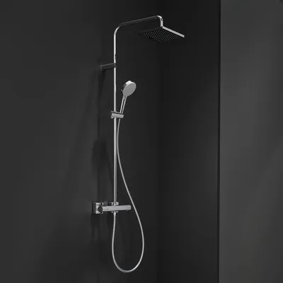 Produktbild von hansgrohe Vernis Shape Duschsystem 230 1 jet EcoSmart mit Brausethermostat