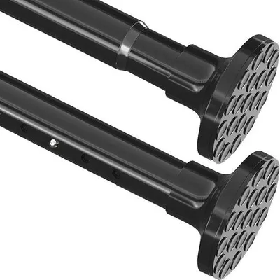 Image de Tringle télescopique pour rideau de douche, noire, 90-140 cm, diamètre 32 mm