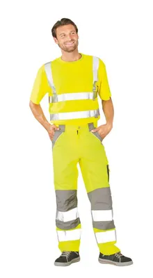 Produktbild von Planam  Plaline Warnschutz Bundhose gelb/zink Gr. 27, 5611027