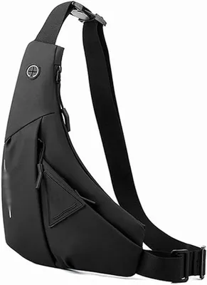 Image de Sac bandoulière imperméable pour hommes et femmes, unie, léger, noir