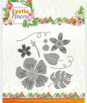 Produktbild von Stanzschablone - Jeanines Art - Exotic Flowers - Blumen und Blätter