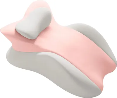 Obrázok produktu pre Ergonomický klinový vankúš, viacero polôh, odnímateľný poťah, ružový, 58 x 38 x 23 cm
