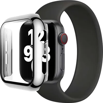 Produktbild von Eko, Cover für Apple Watch 41mm Vollständiger Schutz mit gehärtetem Glas, Silber