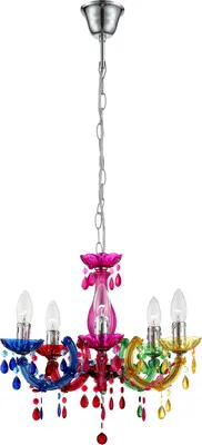 Produktbild von Globo Lighting Luster Metall verchromt, 5x E14
