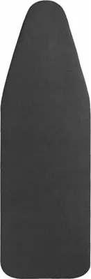 A dark gray ironing board cover shown from the top.