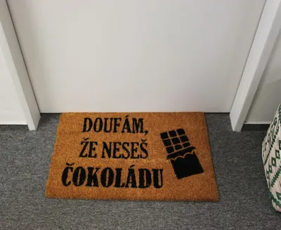 Obrázek produktu pro HOME ELEMENTS Rohož 40x60 cm, Doufám, že neseš čokoládu