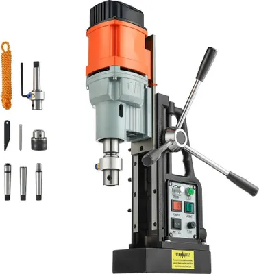 Immagine prodotto di Foratrice magnetica da 1,5 kW con diametro di foratura di 60 mm e potenza di 13000 N - cono Morse e velocità regolabile - filettatura M3-M16 per gli amanti del fai da te nella lavorazione dei metalli