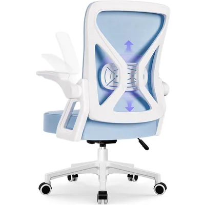 Produktbild von Hiazurm Bürostuhl, Schreibtischstuhl, bürostuhl ergonomisch mit Verstellbaren Armlehnen, höhenverstellbar,S-förmige Lendenstütze,Chefsessel 150kg