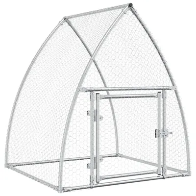Produktbild von vidaXL Hühnerkäfig Silbern 100x105x120 cm Verzinkter Stahl