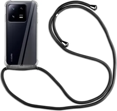 Produktbild von Handykette für Xiaomi 13 Pro Handyhülle mit Band Hülle mit Kordel Handy Tasche Schwarz