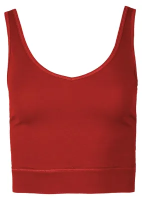 Zdjęcie produktu dla Damski top sportowy marki OWN, czerwony, dekolt V, rozmiar XL