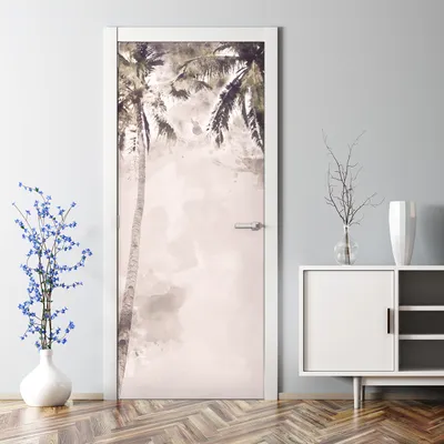 Produktbild von Dekorative Türposter selbstklebend Klebefolie Wandaufkleber Türaufkleber Palm blatt kunst 70 x 200 cm