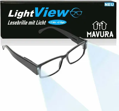 Produktbild von LightView LED okuliare na čítanie Modrý svetelný filter Svetlo na čítanie Unisex čierne 123 dpt - 3