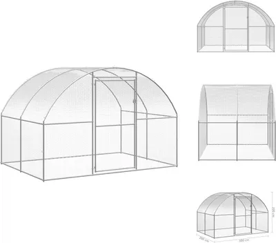 Multiple views of a greenhouse structure.