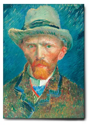 Image de Giallobus - Autoportrait 2 - Vincent Van Gogh - 50L x 70l cm - Tableau - Toile à cadre standard