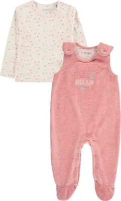 Produktbild von Mädchen-Set: Bluse + rosa Kanz-Strampler