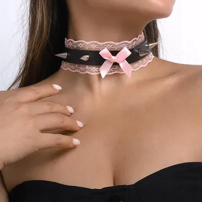 Produktbild von CHOKER Spitze Stickerei Schwarz HALSKETTE Gothic CH10