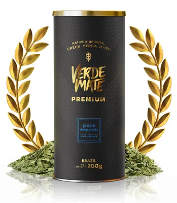Produktbild von Verde Mate - Mate Tee Premium Pure Despalada 200g - Dicke Blätter 7-8mm - Luftgetrocknet - 100% Blätter Ohne Staub - Mild - Yerba Mate Brasilien