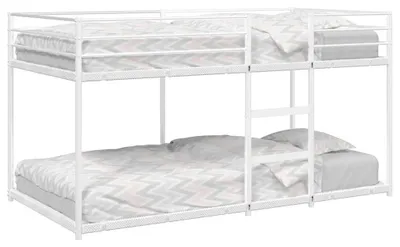 Obrázek produktu pro Patrová postel - kovový rám 90x190 cm - bez matrace - stabilní konstrukce - snadná montáž - armádní zelená