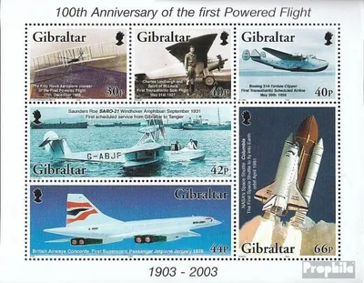 Produktbild von Briefmarken Gibraltar 2003 Mi Block54 (kompl.Ausg.) postfrisch Motorflug