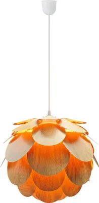 Produktbild von Näve Leuchten Pendelleuchte "FOGLIA" Ø: 40cm Pendelleuchte "FOGLIA" Ø: 40cm Pendelleuchten - Pendelleuchte "FOGLIA" D: 40cm, Hängelampe im Scandi Style, aus Kunststoff in nußbaum, 110 cm hoch, Ø 40 cm, E27-Fassung
