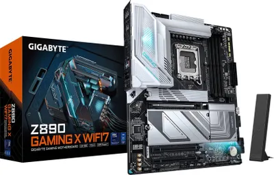 Productafbeelding van Gigabyte Z890 GAMING X WIFI7 - Moederbord - ATX - LGA1851 socket - Z890 chipset - USB4, USB-C 3.2 Gen2, USB 3.2 Gen 2, USB 3.2 Gen 1 - 2.5 Gigabit LAN, Bluetooth, Wi-Fi 7 - Geïntegreerde grafische kaart (CPU vereist)
