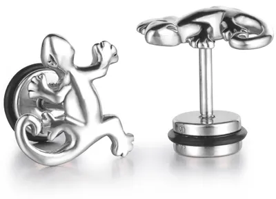 Produktbild von Feilok 1 Paar Uni Tragus Ohr Helix Cartilage Piercing Stecker Ohrring Eidechs