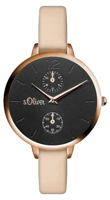 Produktbild von s.Oliver Damen Uhr Armbanduhr Leder SO-3535-LM