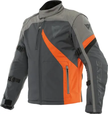 Produktbild von Dainese Ranch Tex Motorrad Textiljacke, schwarz/grau/orange, 56