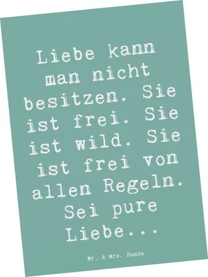 Produktbild von Mr. & Mrs. Panda Postkarte Spruch Liebe und Freiheit - Meeresbrise - Geschenk, Gefühl, Ansichtskarten, Zitat, Ansichtskarte, Grußkarte, verschenken, Motivation, Weisheit